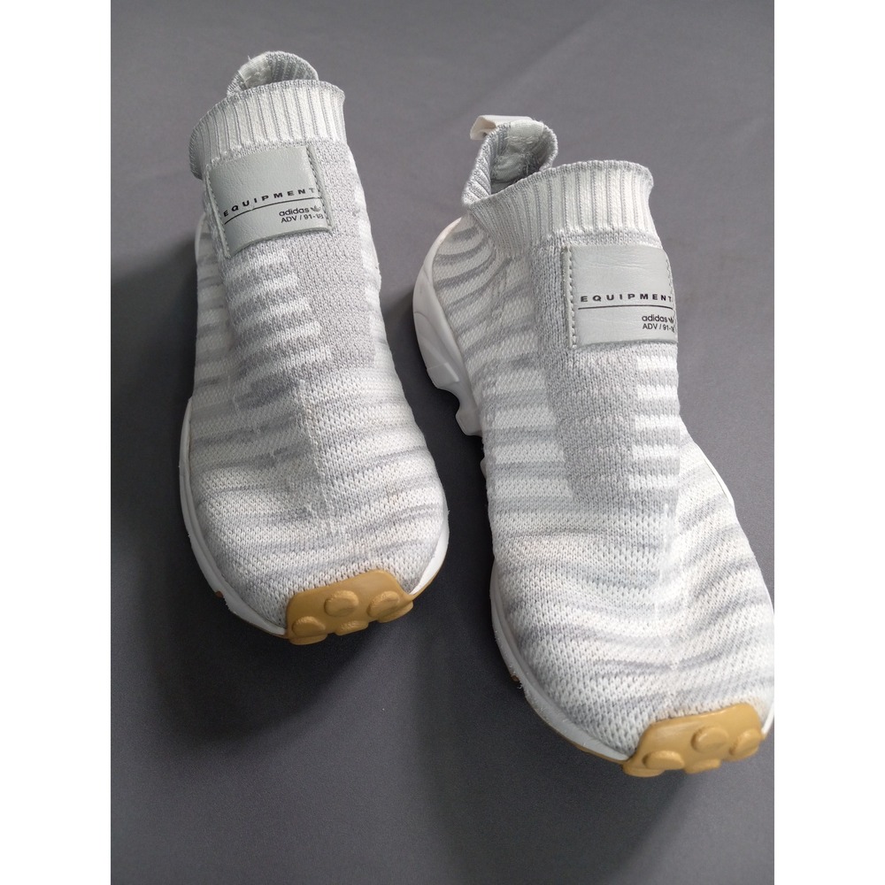 Adidas EQT Support SK Primeknit Womens Grey White Striped Sneakers B37534 Size 6